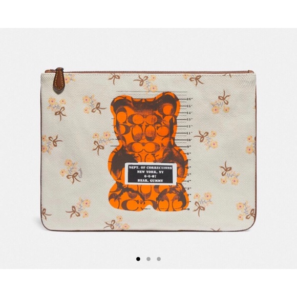 Coach Vandal Gummy Bear Canvas Large Wristlet 30